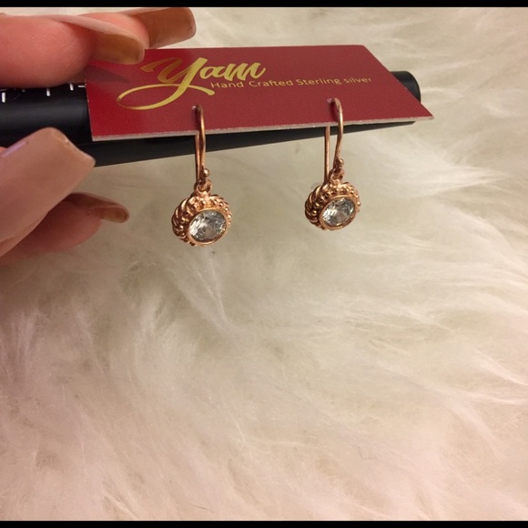 Yam Sterling Silver Hand Crafter Earrings - Picture 2 of 4